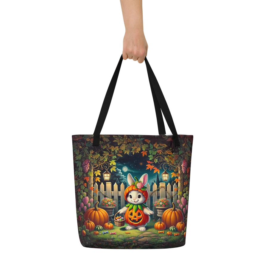 Whimsical Halloween Bunny Rabbit Pumpkin Patch Tote Bag product image (6)