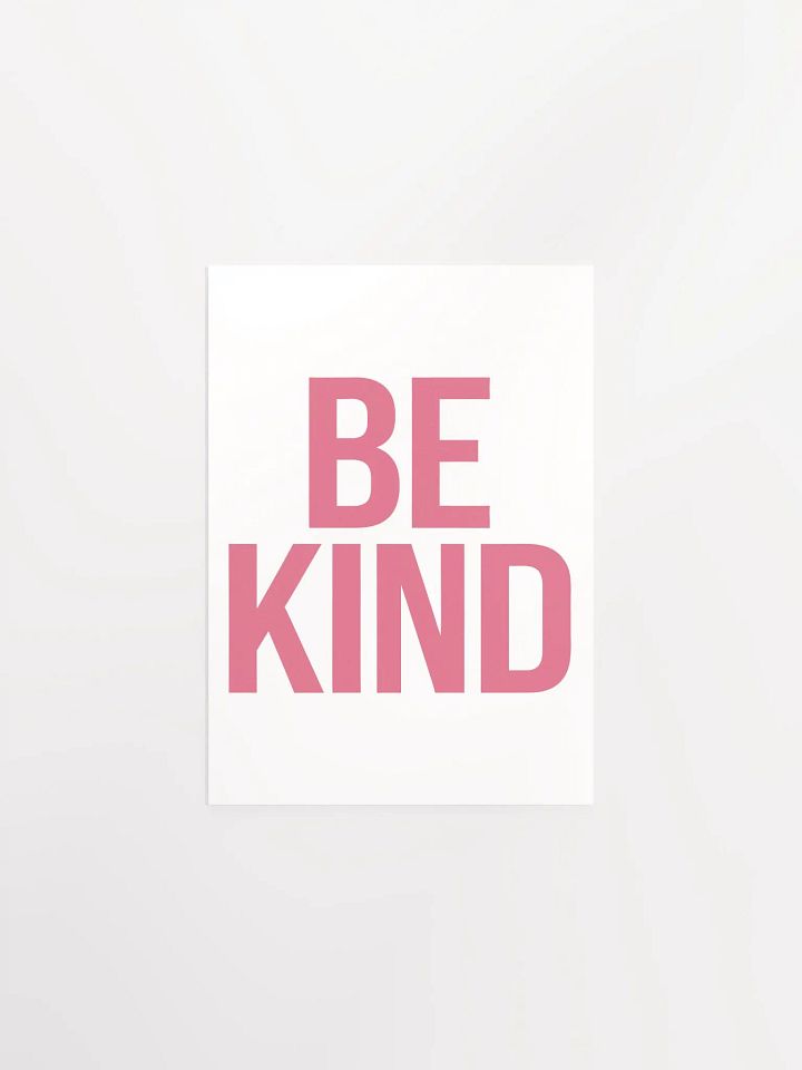 BE KIND Bold Pink Poster product image (11)