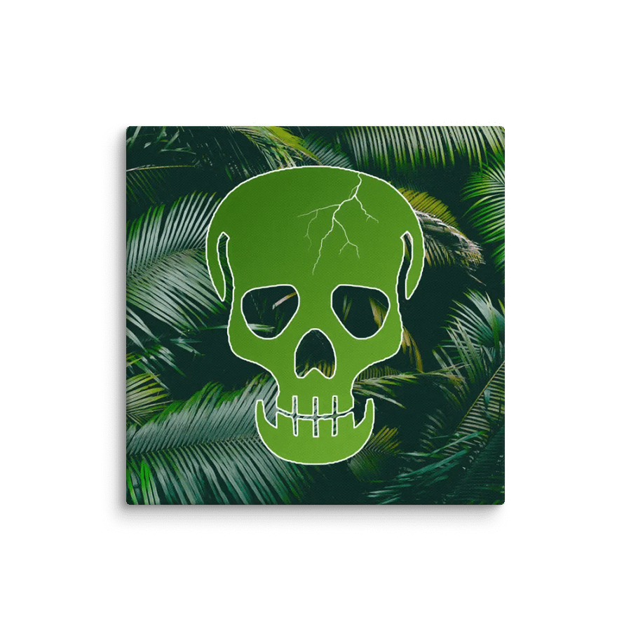 Endangered Species - Mexico - Tropical Mystery Green Skull Canvas Art product image (1)