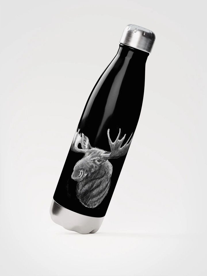 Moose Drawing Water Bottle product image (3)