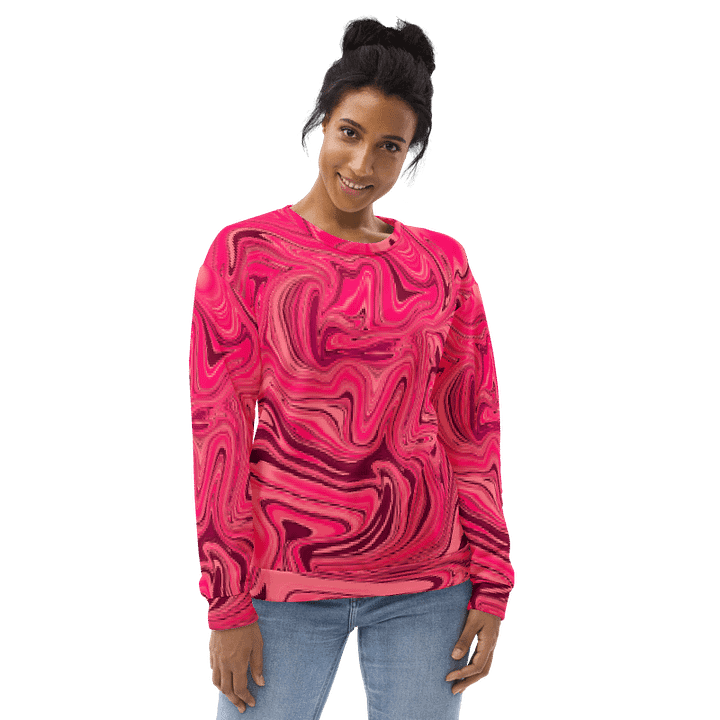 Sweatshirt - Shades of Magenta Pink Digital Fluid Art product image (1)