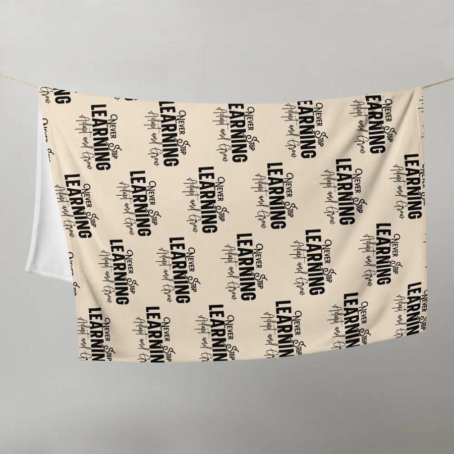 Never Stop Learning Blanket product image (9)