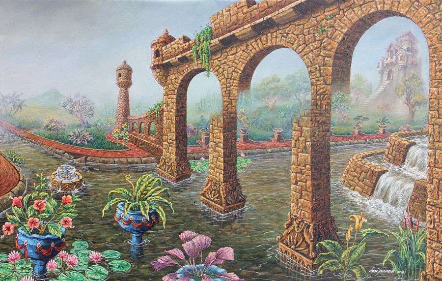 "Ambiguous Pillar" Painting by Deni Je product image (1)