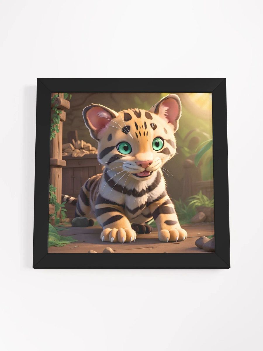 Endangered Species - Mexico - Ocelot Eco-Friendly Ayous Wood Framed Poster product image (4)