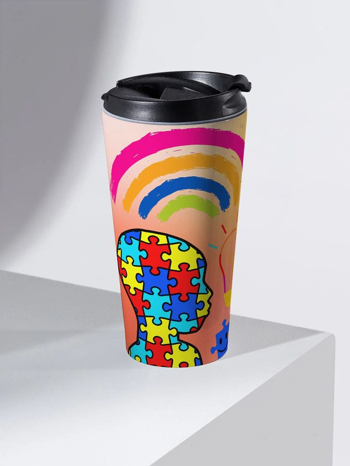 Rainbow Puzzle Stainless Steel Travel Mug product image (2)