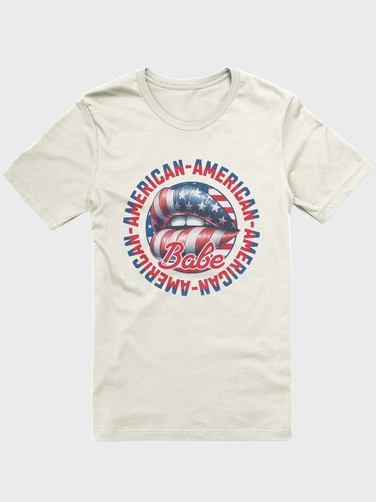 American babe retro shirt, America flag groovy 4th of July Tshirt, America flag lips tee product image (1)