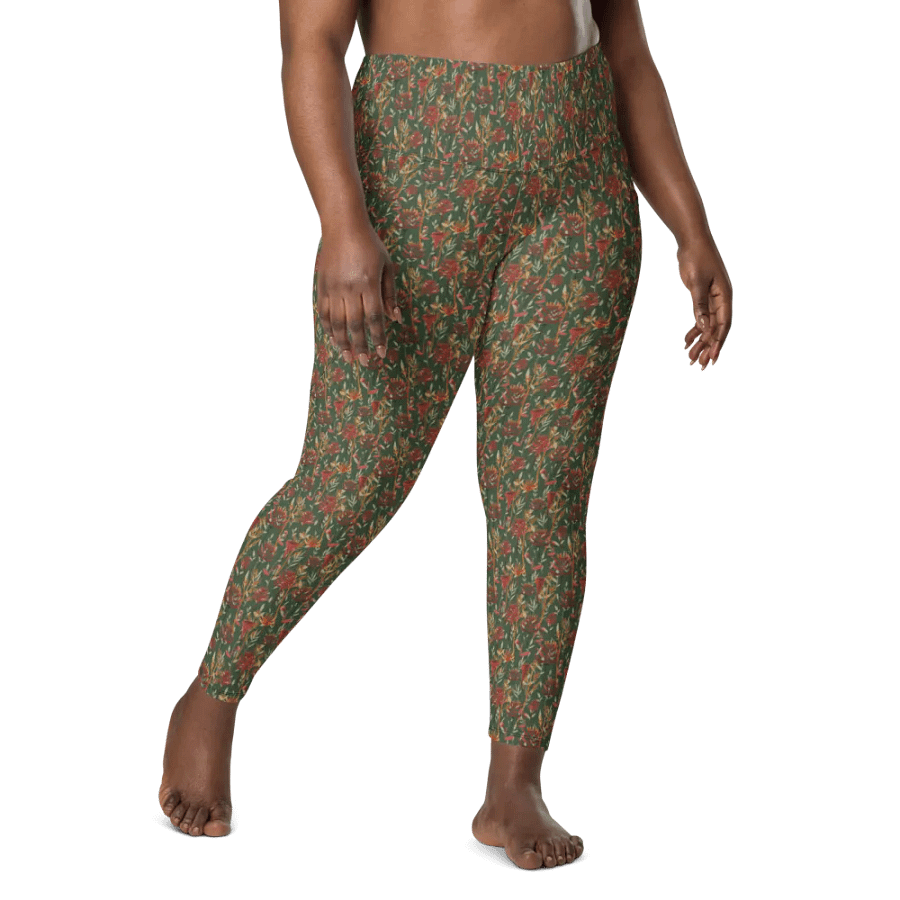 Brown All-Over Print Leggings with Pockets product image (6)