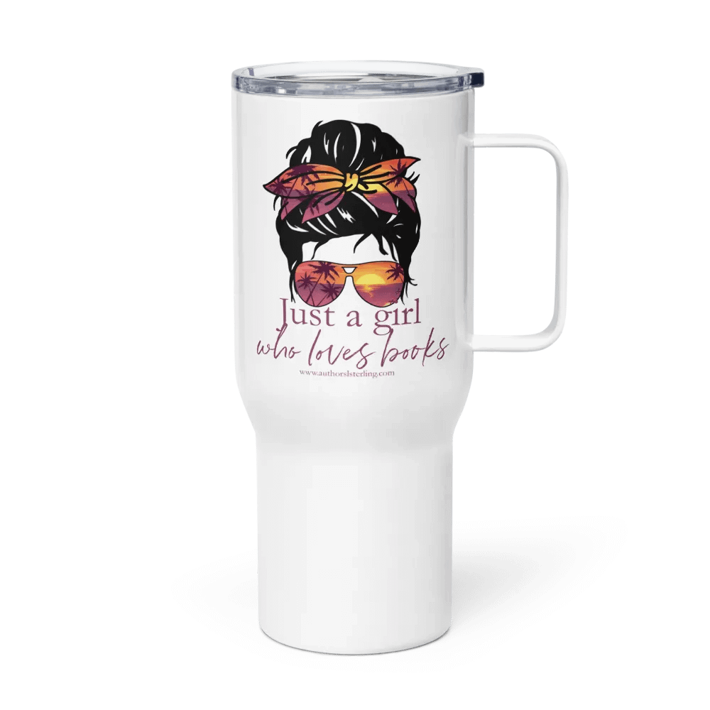 Just a girl who loves books, travel mug product image (3)