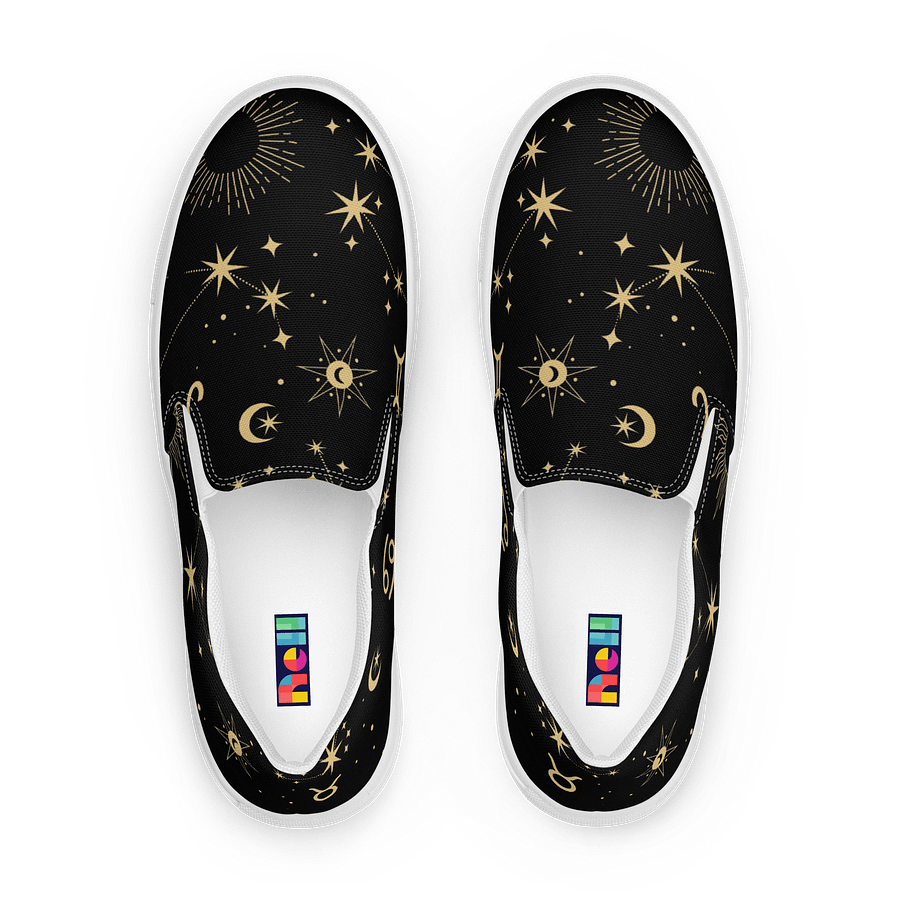 Celestial Zodiac Slip-On Shoes Astrology-Inspired Men's Canvas Sneakers for Spiritual & Cosmic Style product image (1)