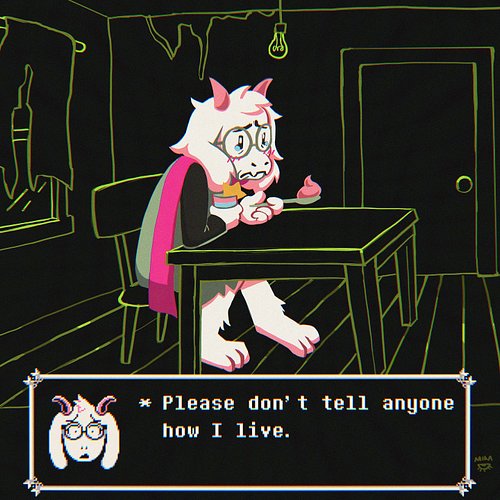 Quick Deltarune Chapter 3&4 fanart because this was the first thing I thought of upon seeing Ralsei’s room. 
#deltarune #delt...