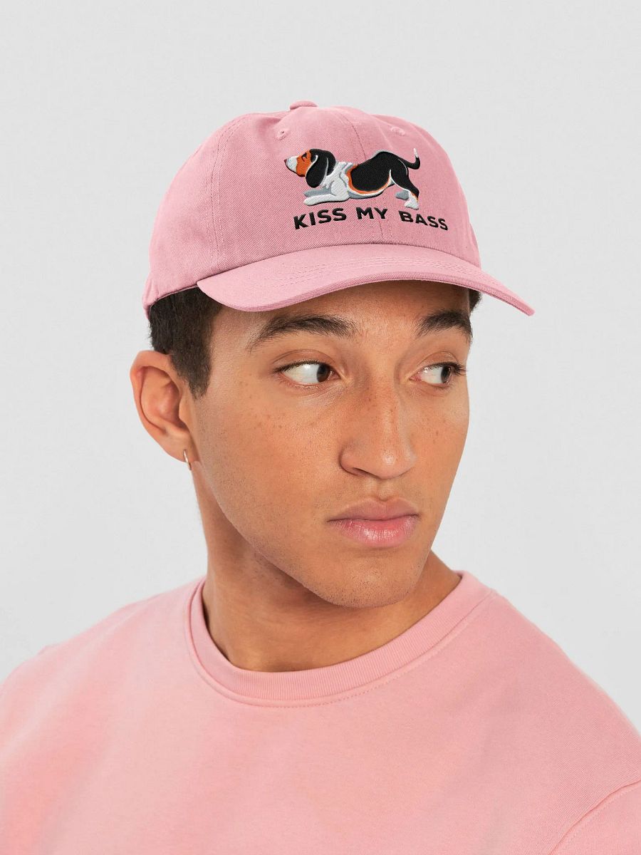 Kiss My Bass Classic Dad Hat(Embroidered) of a Basset Hound(Tricolor) product image (27)