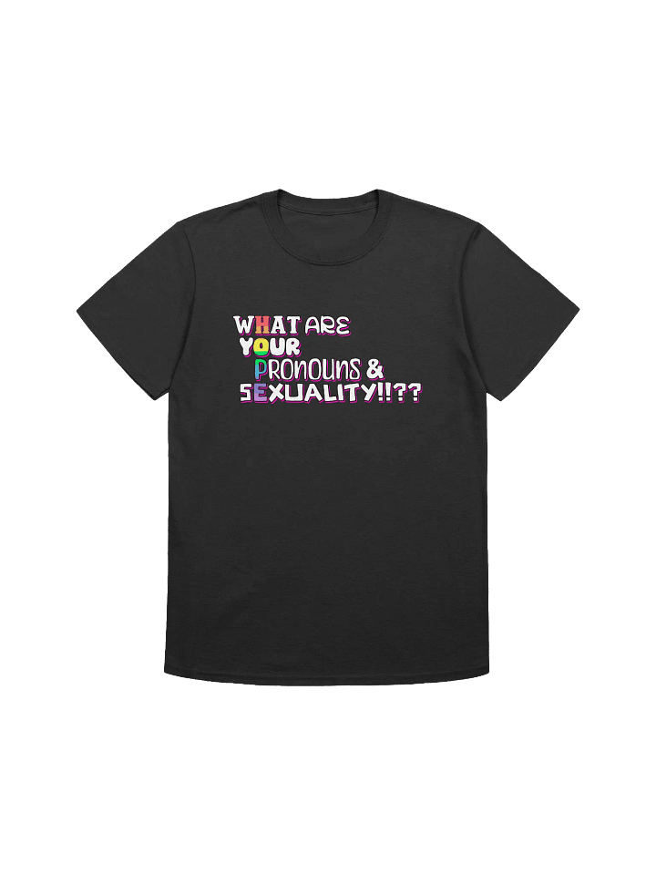 WHAT ARE YOUR PRONOUNS AND SEXUALITY!? - black product image (1)