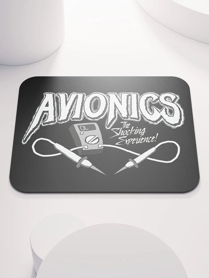 "AVIONICS" B/W Mousepad product image (1)