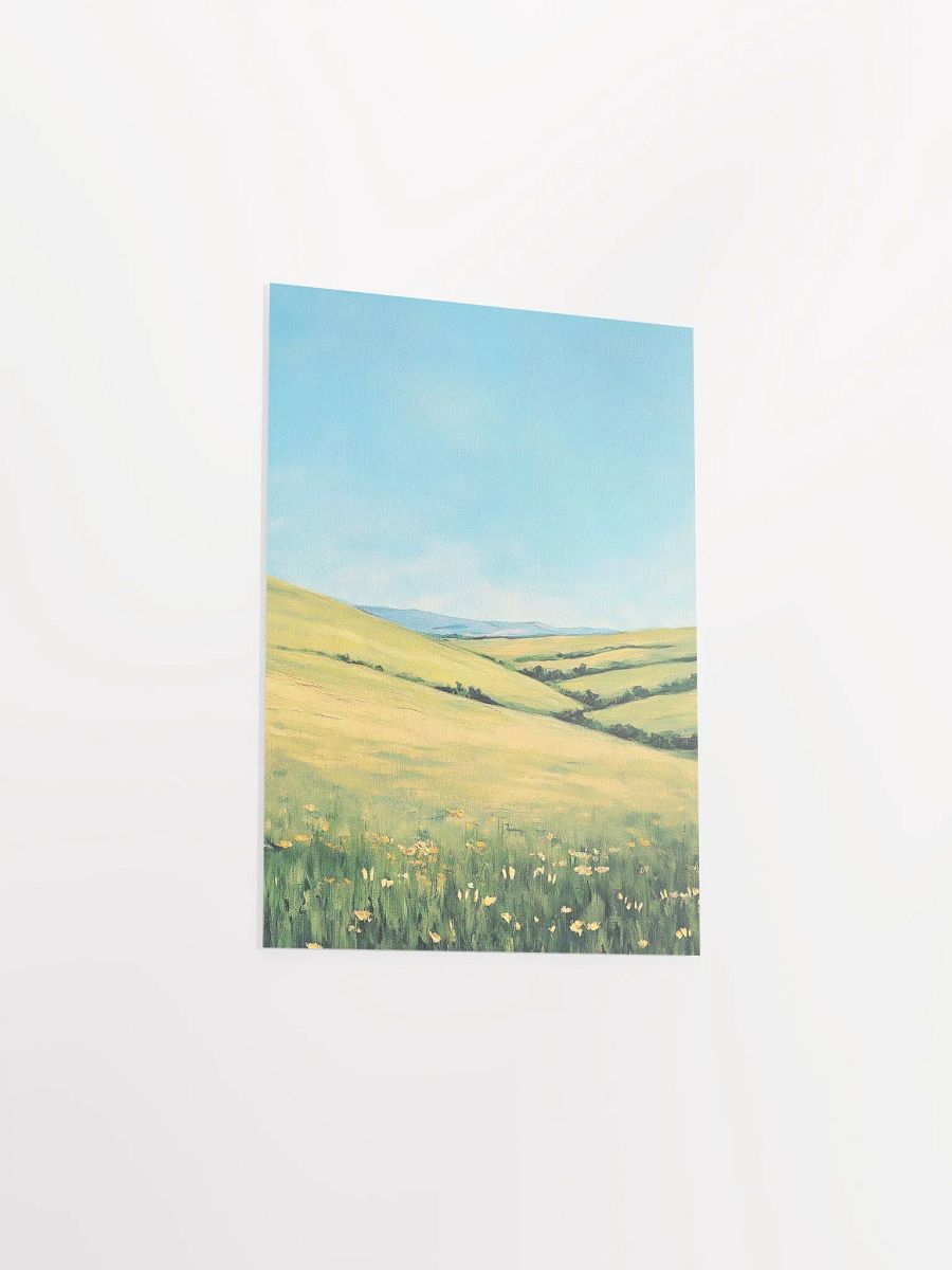 Lush Green Fields - Tranquil Rustic Landscape Art product image (19)