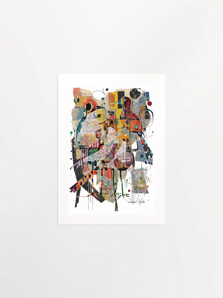 'Gathering' by Edward Martin: Mixed Media Collage : Vibrant Matte Paper Poster product image (2)