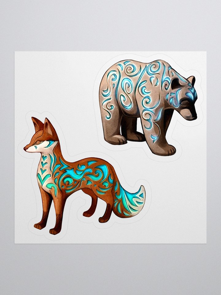 Forest totems | Kiss-cut sticker sheet product image (1)
