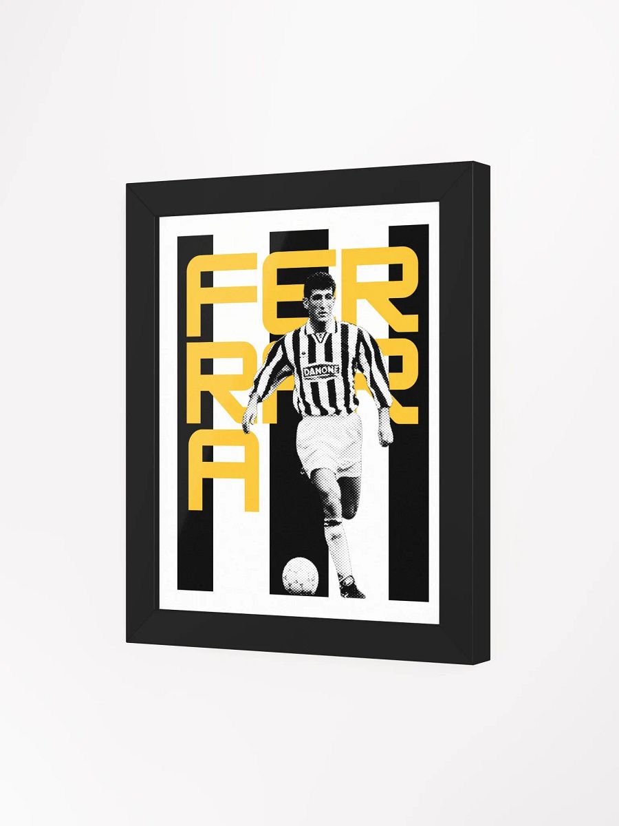 Ciro Ferrara BW Juventus Name Art Framed Print product image (3)