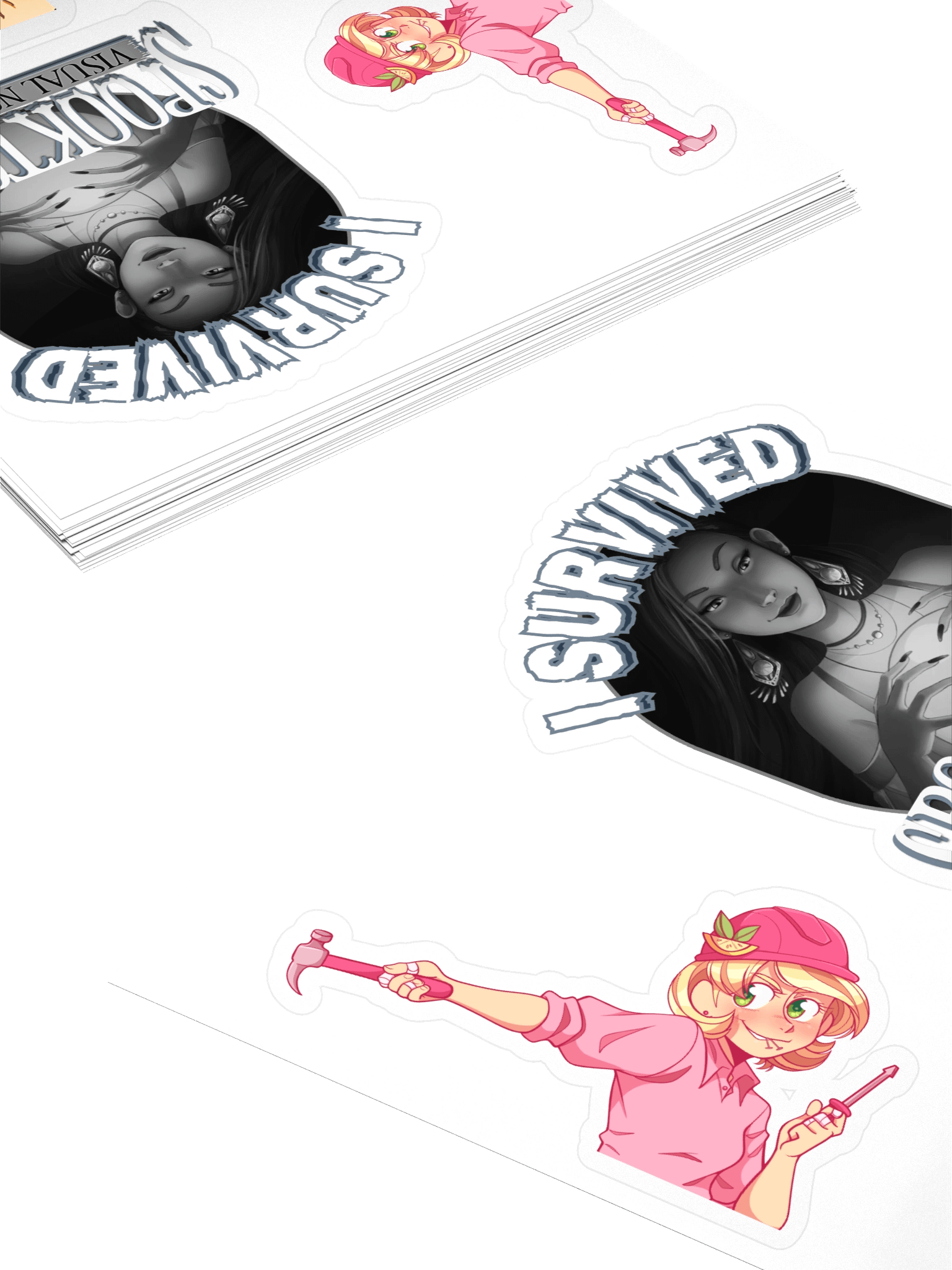 Fruit Girls I Survived Spooktober 2025 Sticker Set product image (4)