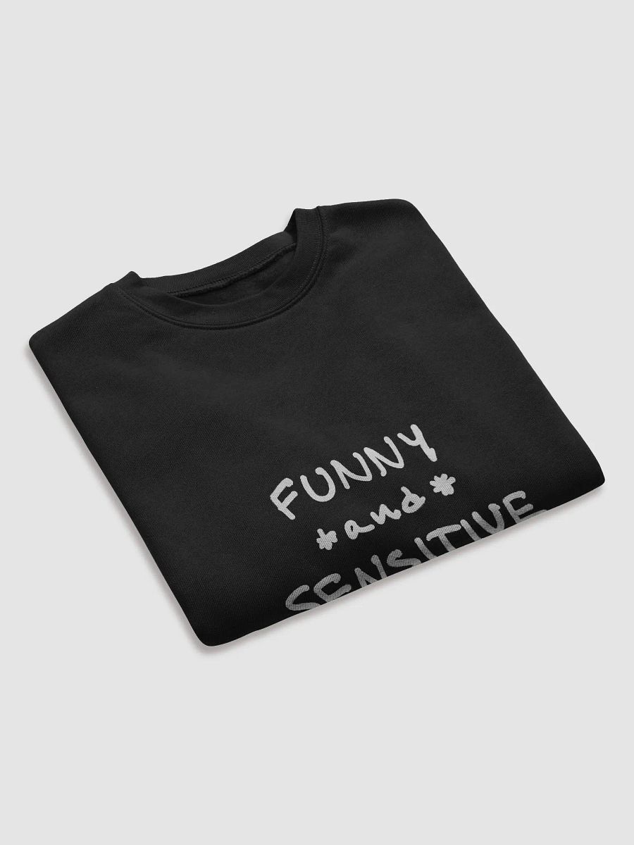 FUNNY *and* SENSITIVE (white design) women’s fleece crop sweatshirt product image (7)