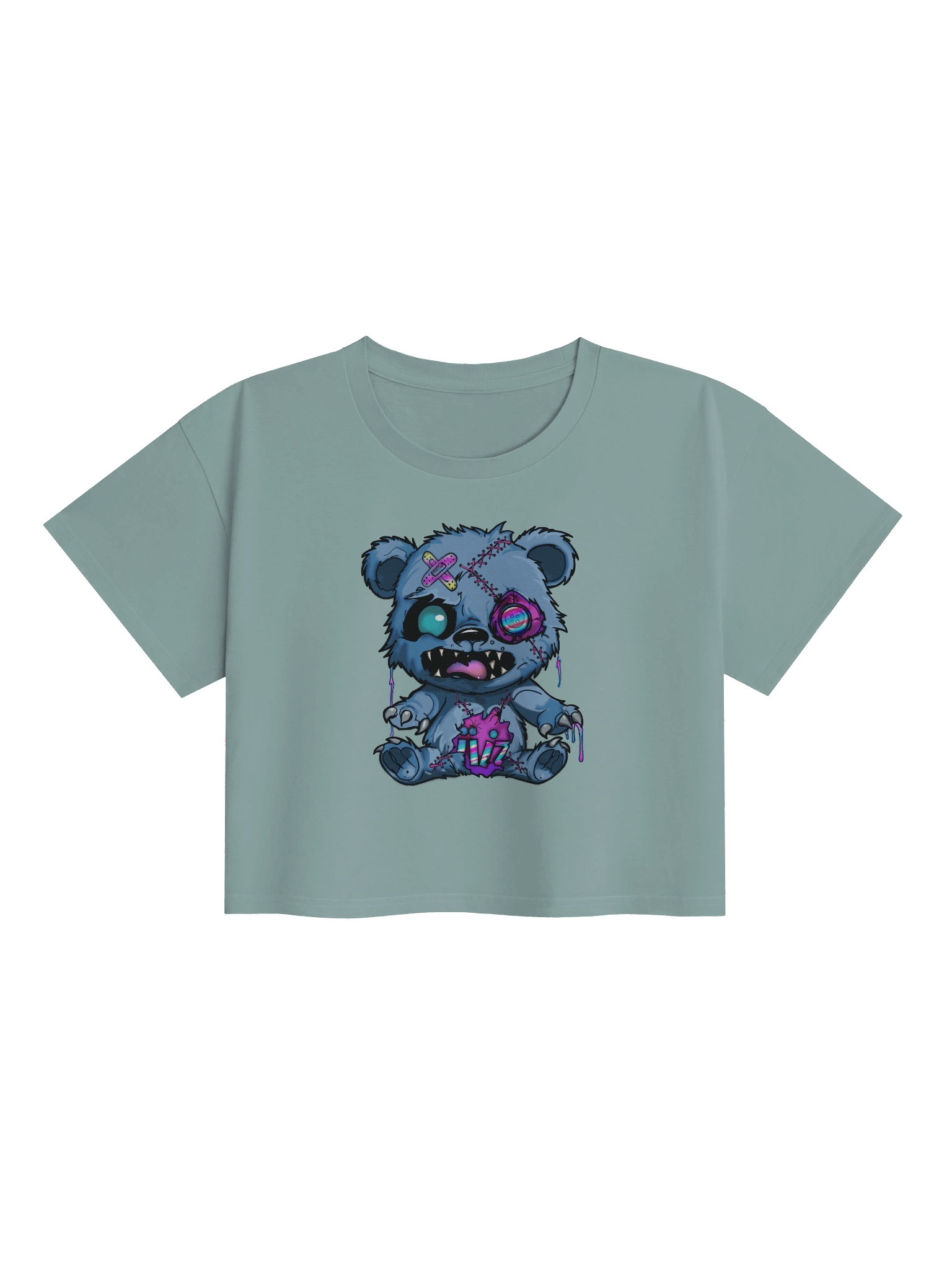 Zombie Bear Crop Top T-Shirt product image (1)