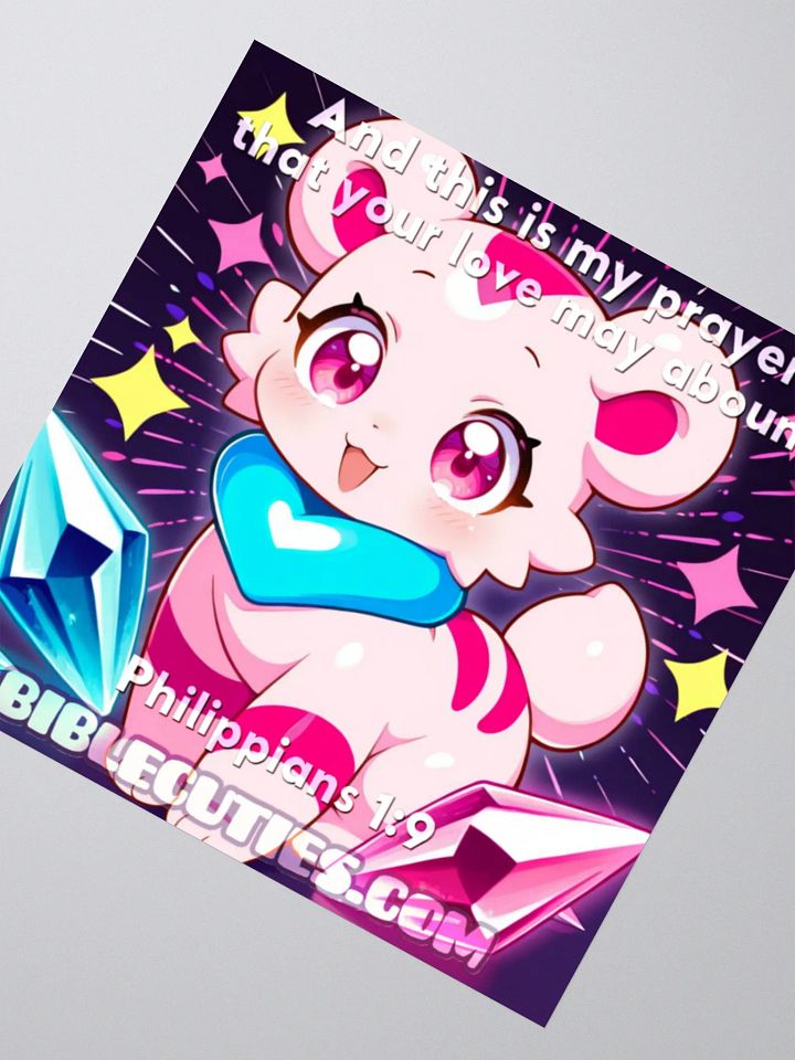Bible Cuties Eliza - And this is my prayer that your love may abound Sticker product image (3)