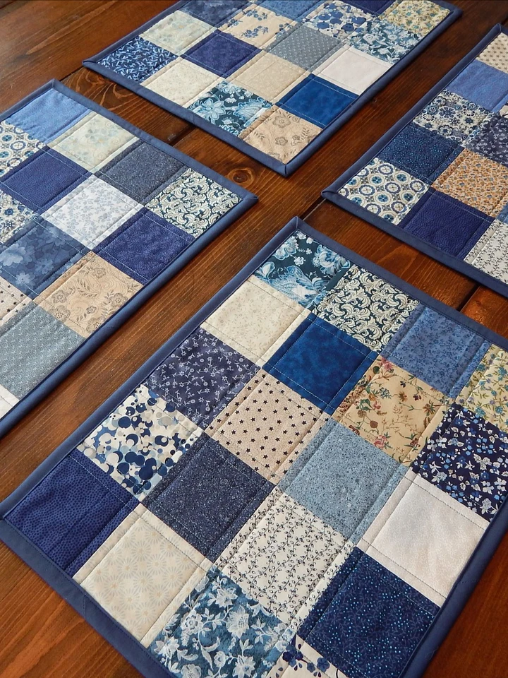 Shades of Blue Quilted Placemats product image (1)