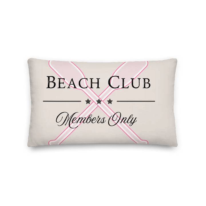 BEACH CLUB BEIGE & PINK COASTAL COTTAGE CHIC - Premium Pillow - Beach Club Sofakissen product image (1)