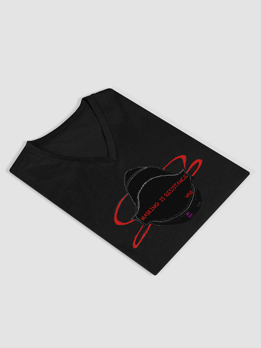 Masking Is Resistance Relaxed V-Neck Tee product image (49)