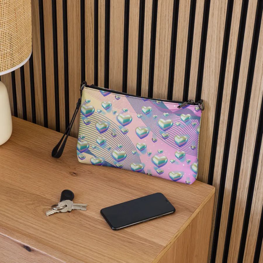 Iridescent Heart design Crossbody Bag for stylish feminine ladies product image (5)
