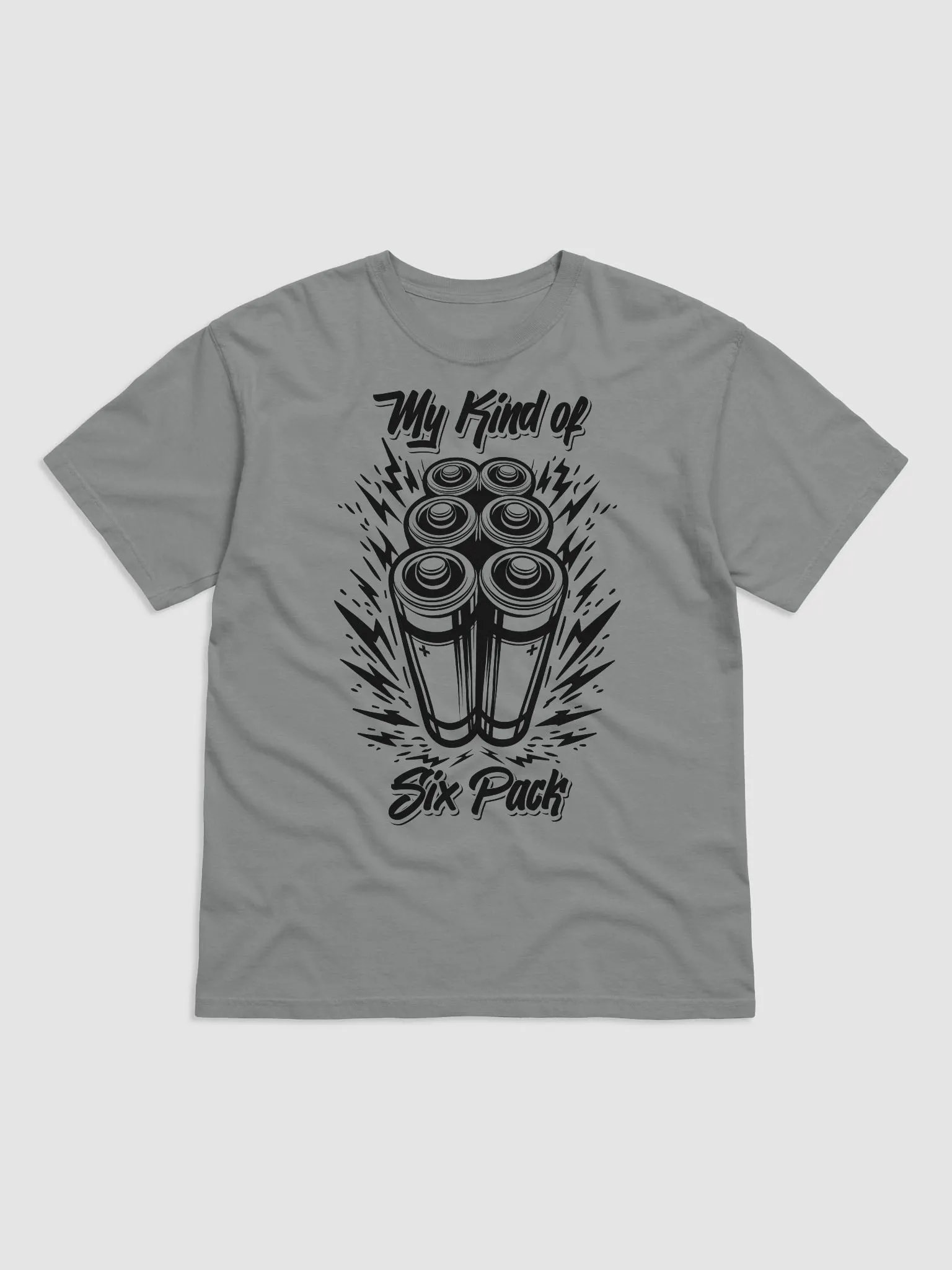 My Kind of Six Pack black heavyweight t-shirt product image (1)