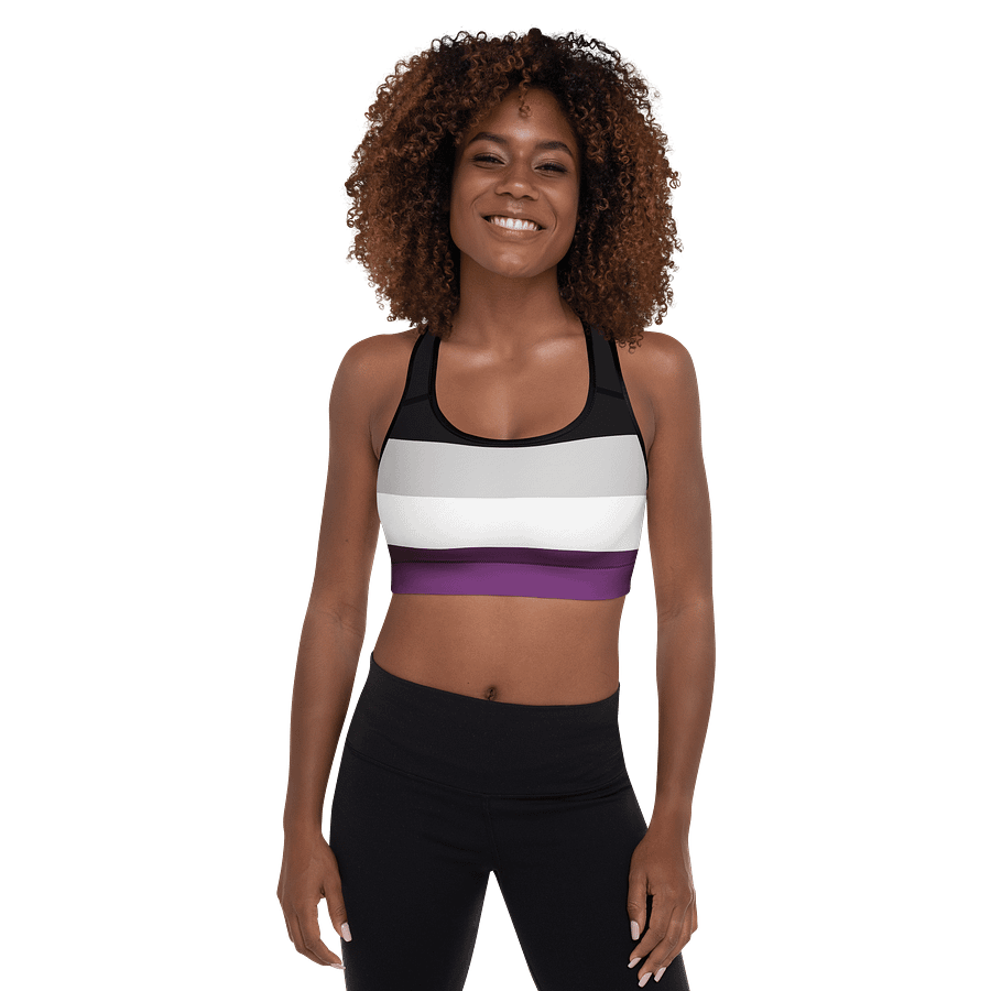 Asexual Pride Flag Padded Sports Bra product image (4)