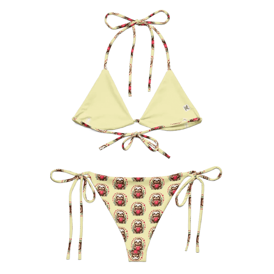Lovely Sloth Heart Pattern Bikini Set product image (1)