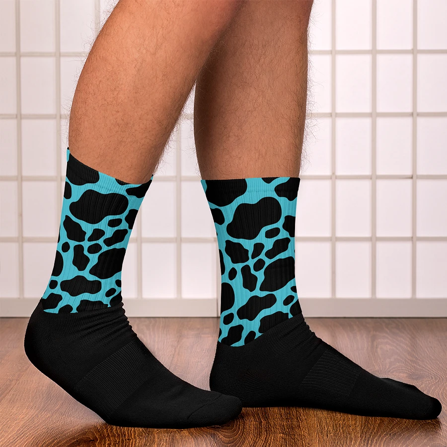 Cow Print Socks - Black & Blue product image (14)
