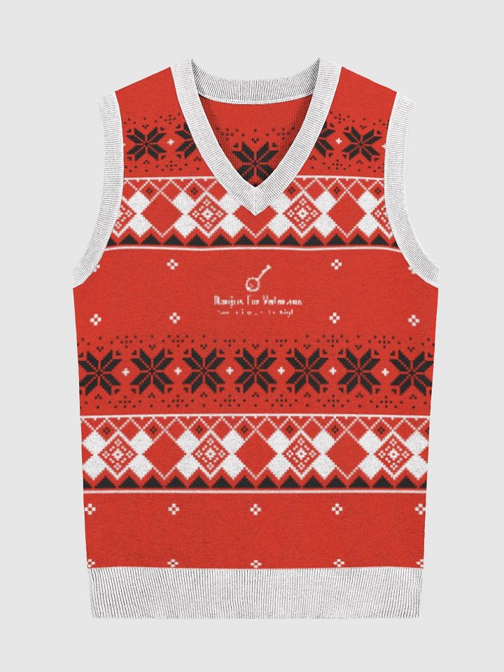 Banjos For Veterans (B4V) Logo Holiday Knitted V-Neck Vest product image (5)
