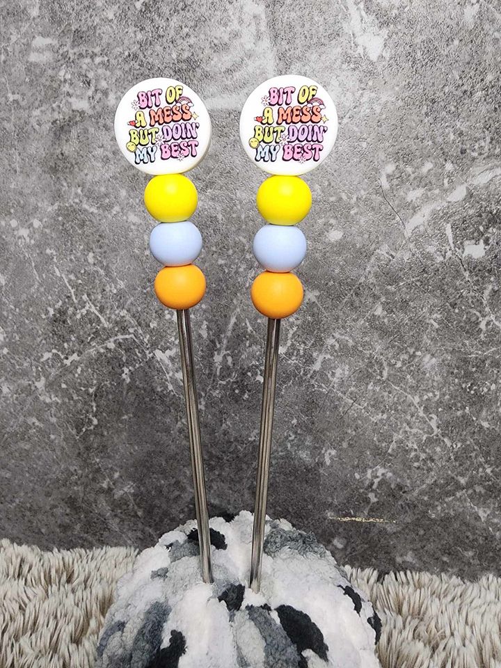 "A Bit of A mess But Doin' My Best" Amigurimi Sticks product image (1)