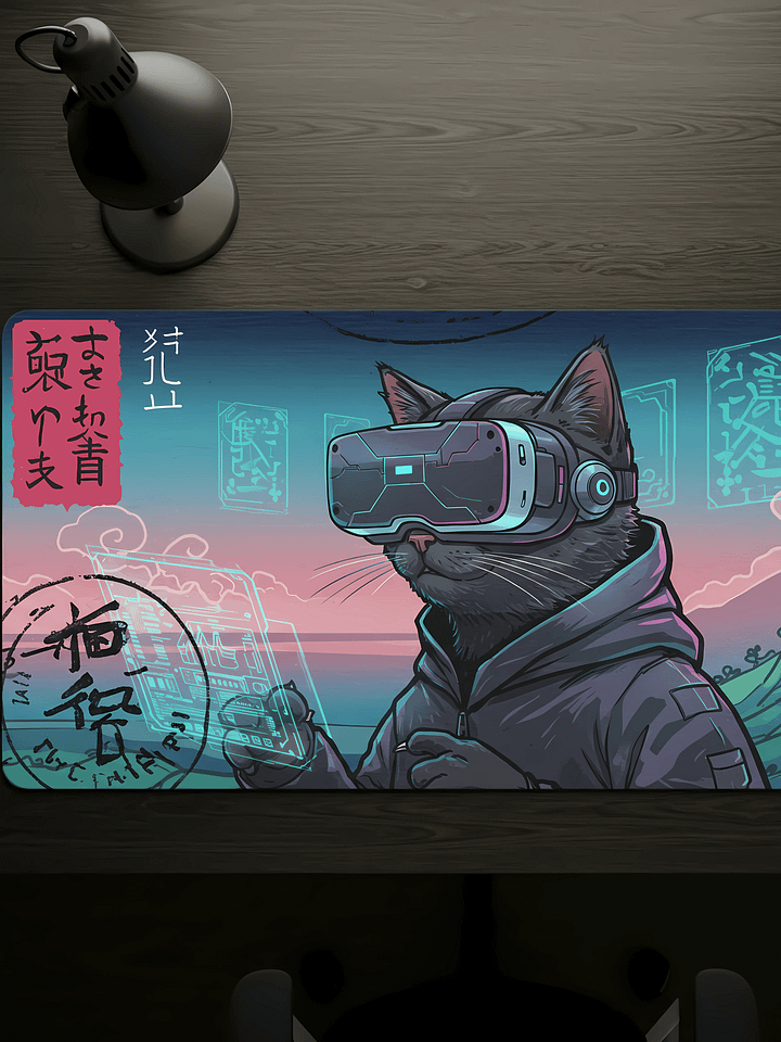 Desk Mat - "hacker Cat" #R2 product image (1)