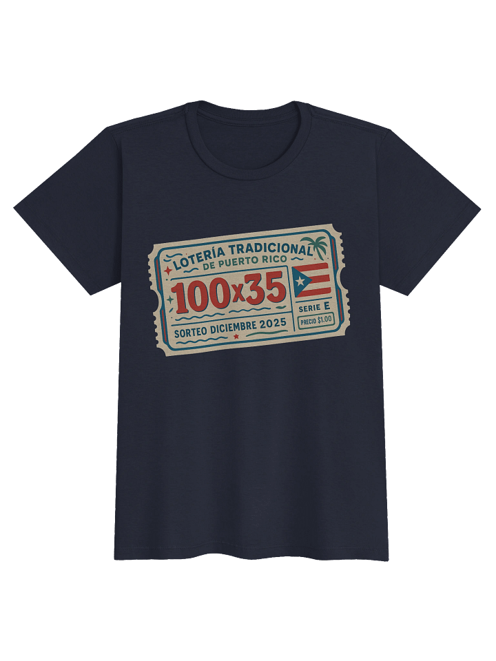 100x35 Boleto de Lotería T-Shirt Mujer product image (4)