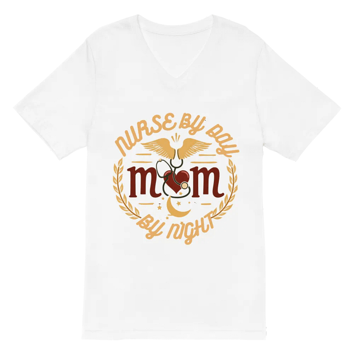 Nurse by Day, Mom by Night V-Neck Tee product image (6)