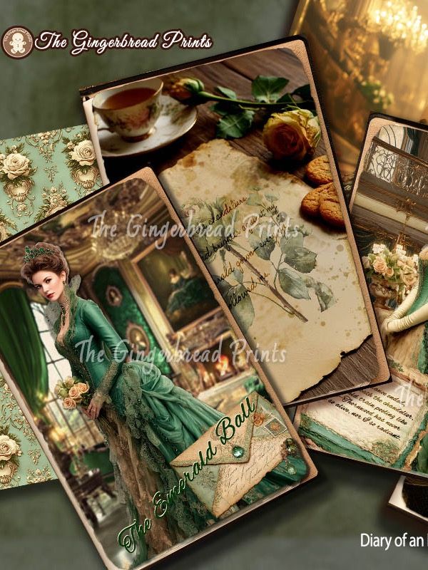 Verdant Splendor - Diary of an Emerald Queen Journal Digital Download product image (2)