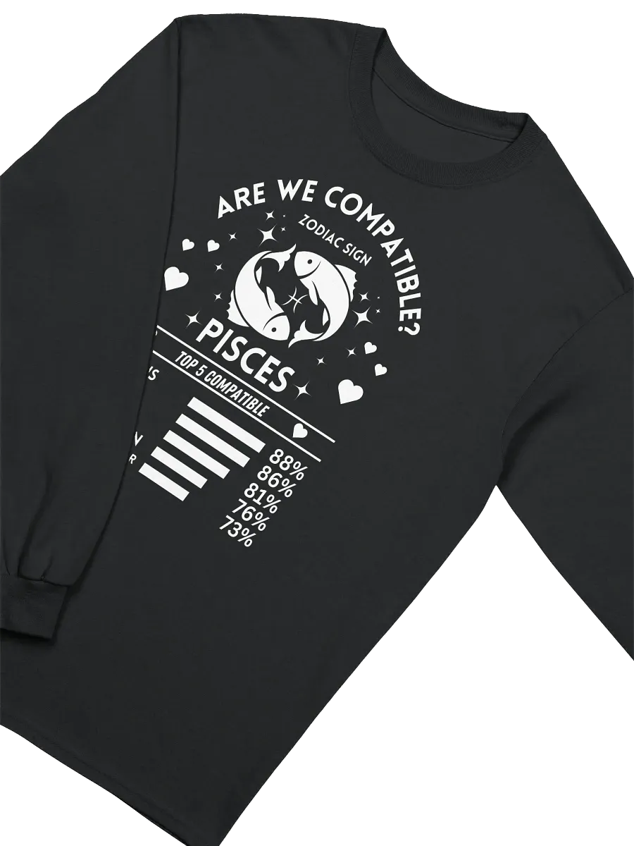 Pisces Zodiac Sign Romantic Compatibility - Gildan Ultra Cotton Unisex Long Sleeve T-Shirt - Dark Colors product image (3)