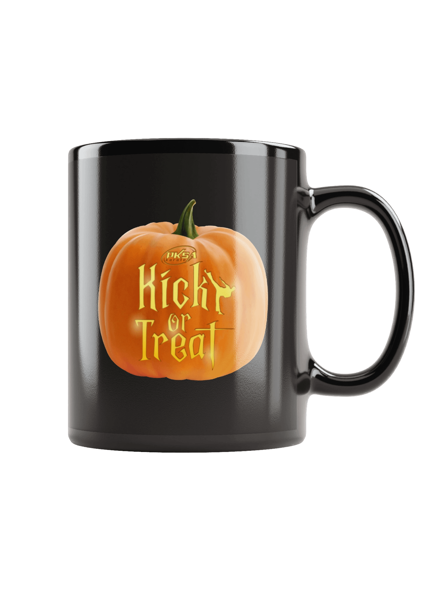 🎃🥤 Kick or Treat! Black Coffee Mug product image (1)