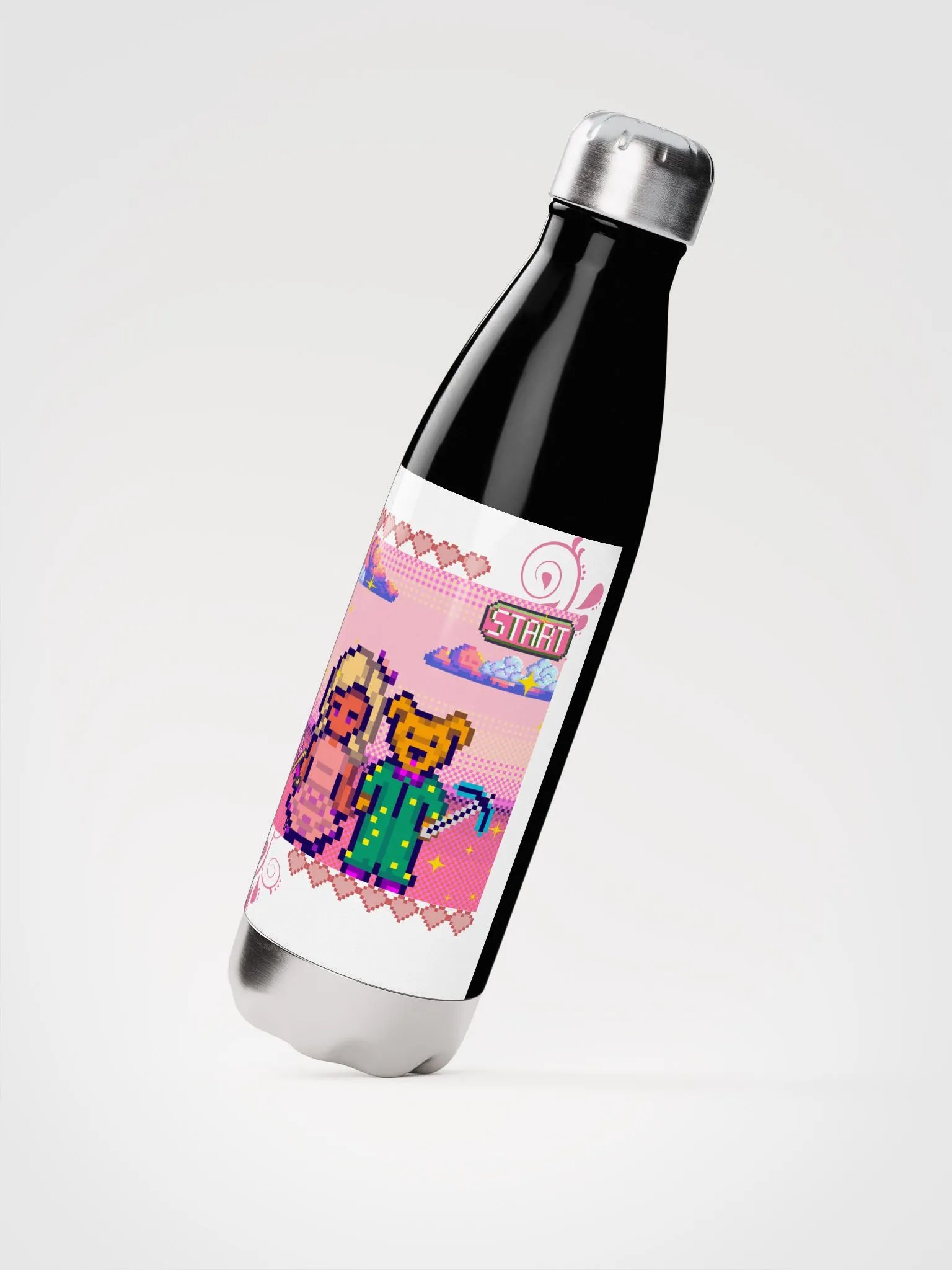 Mykah and Thor Pixel Water Bottle product image (2)