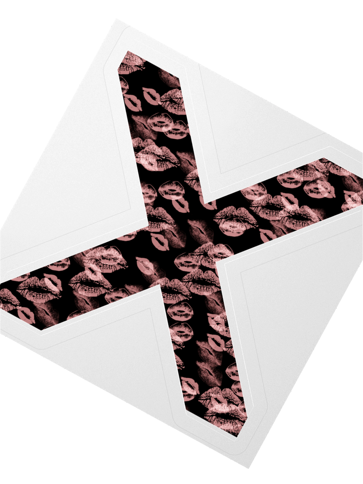 Black X Pink Lipstick Kisses | Kiss-cut Sticker product image (2)