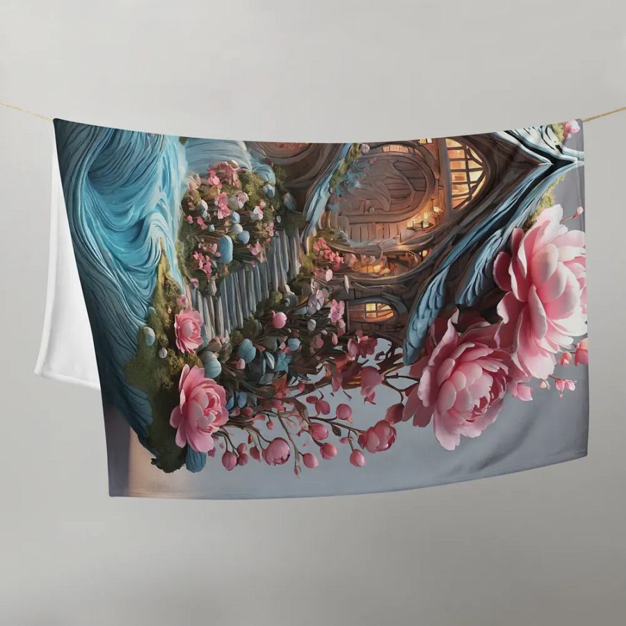 The floral hut design throw blanket product image (21)