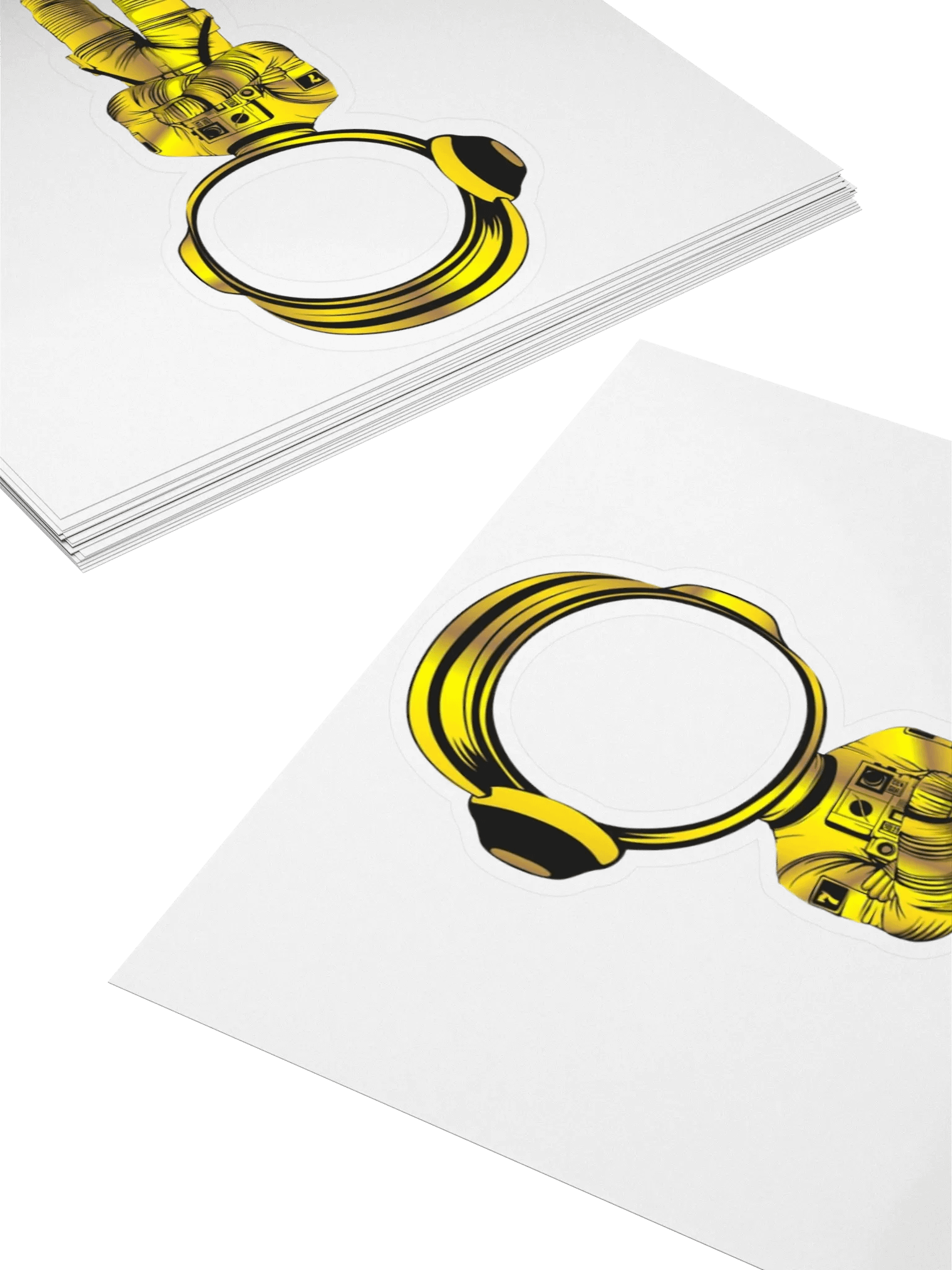 MARS CITY ALL GOLD ASTRONAUT STICKER product image (4)