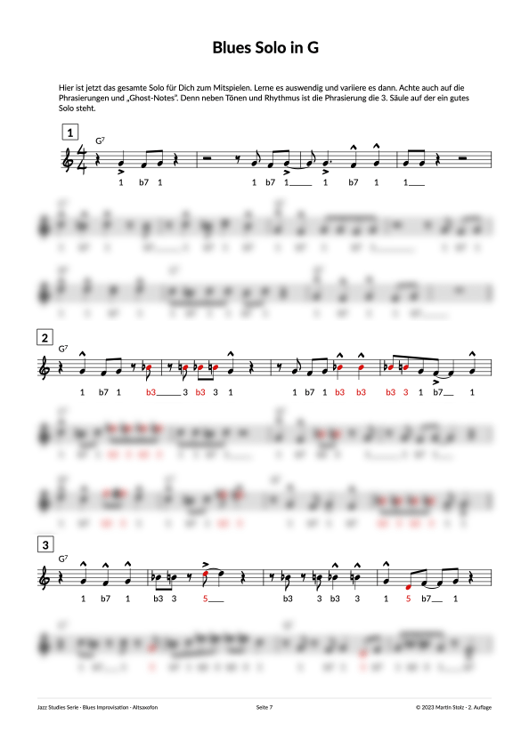 7 Schritte zum perfekten Blues Solo - Altsaxofon product image (7)