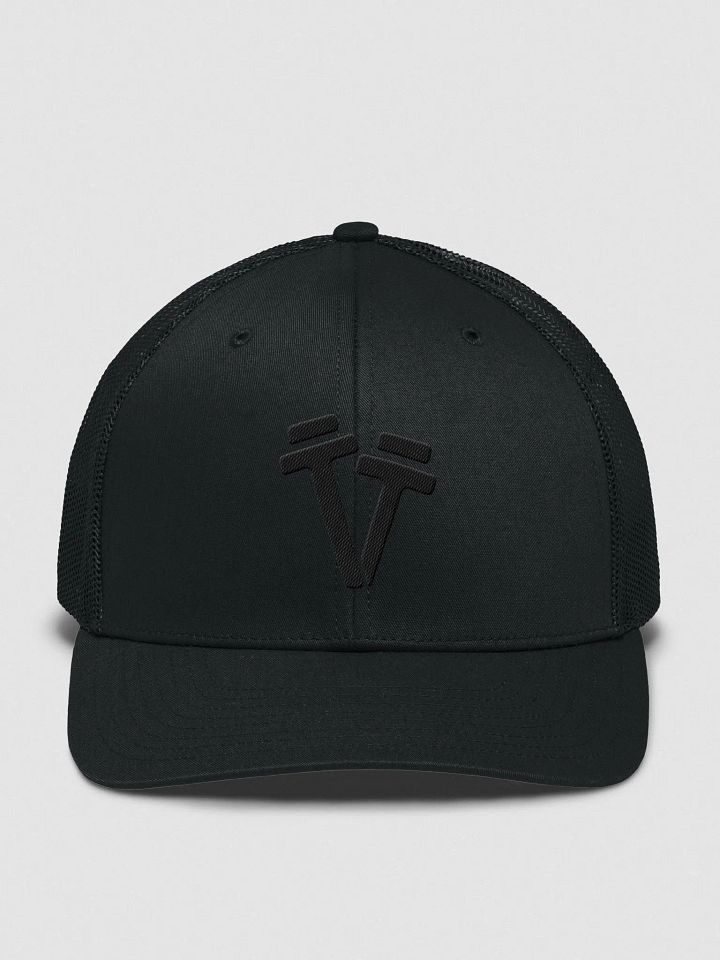 Black on Black Barbell Trucker Hat product image (1)