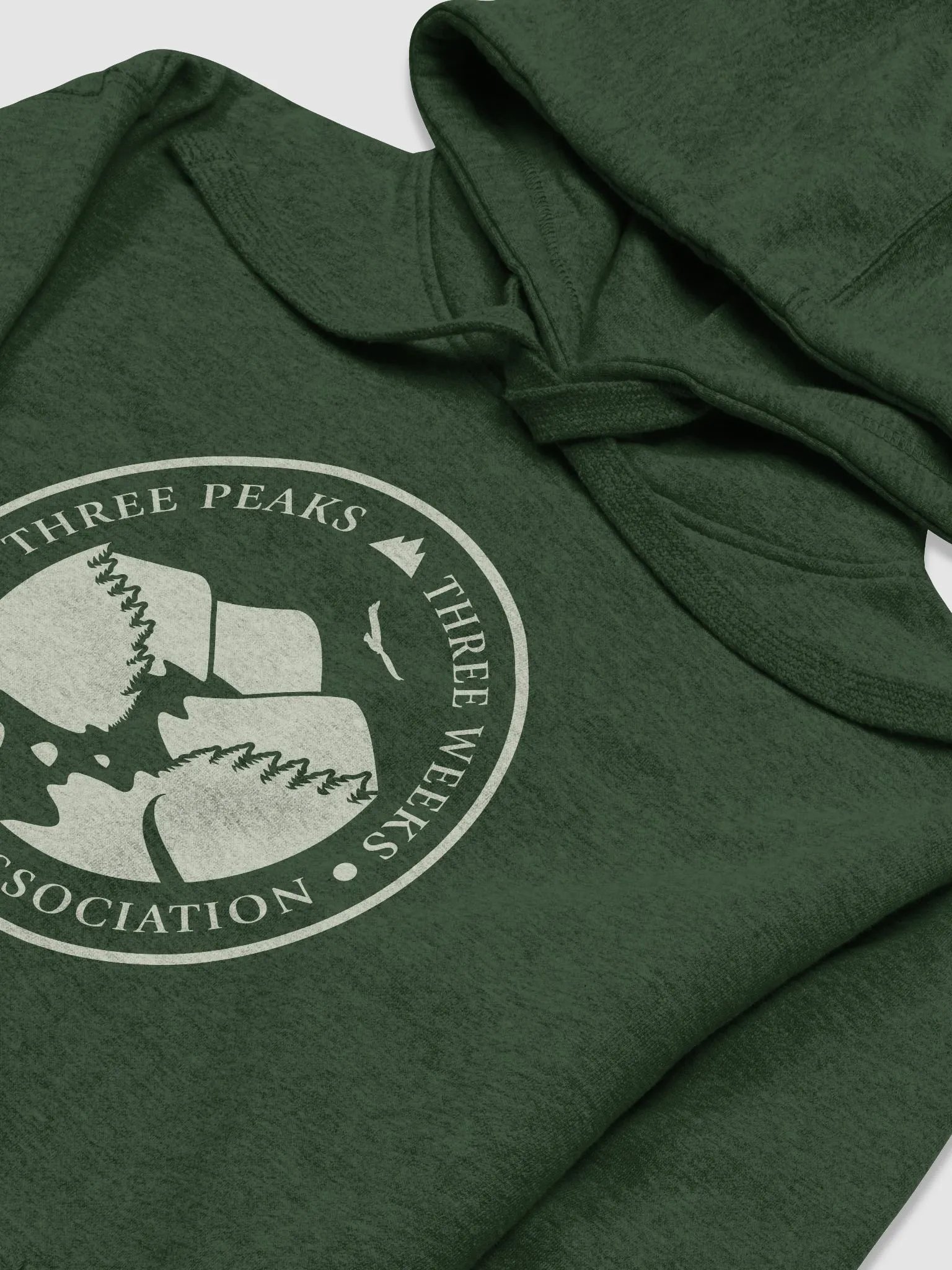 3 Peaks in 3 Weeks Green Hoodie (light green logo) product image (3)