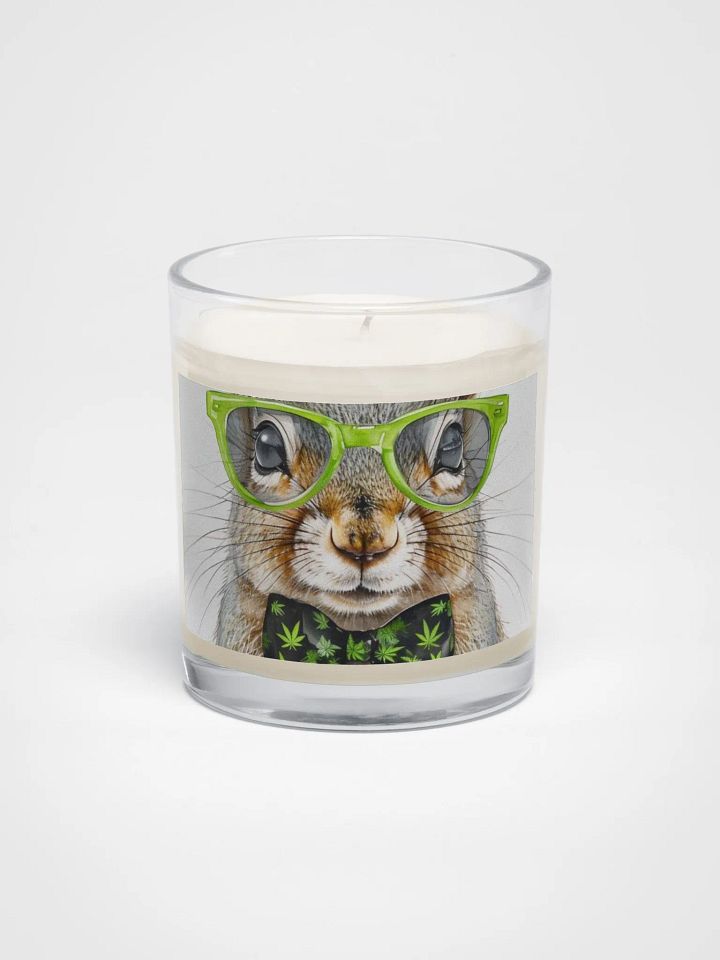 420 Leafy Glasses Squirrel Soy Candle product image (1)