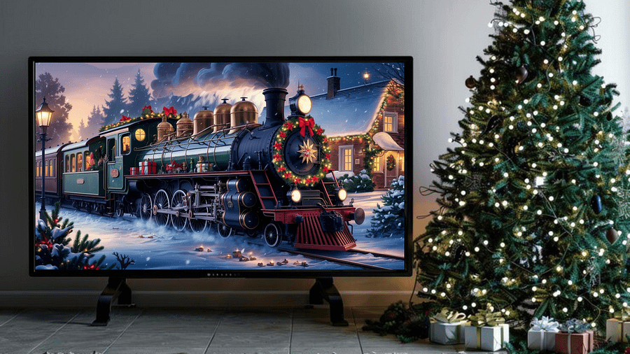 Mesmerizing Christmas Train A Nostalgic Winter Journey - Frame TV II product image (5)